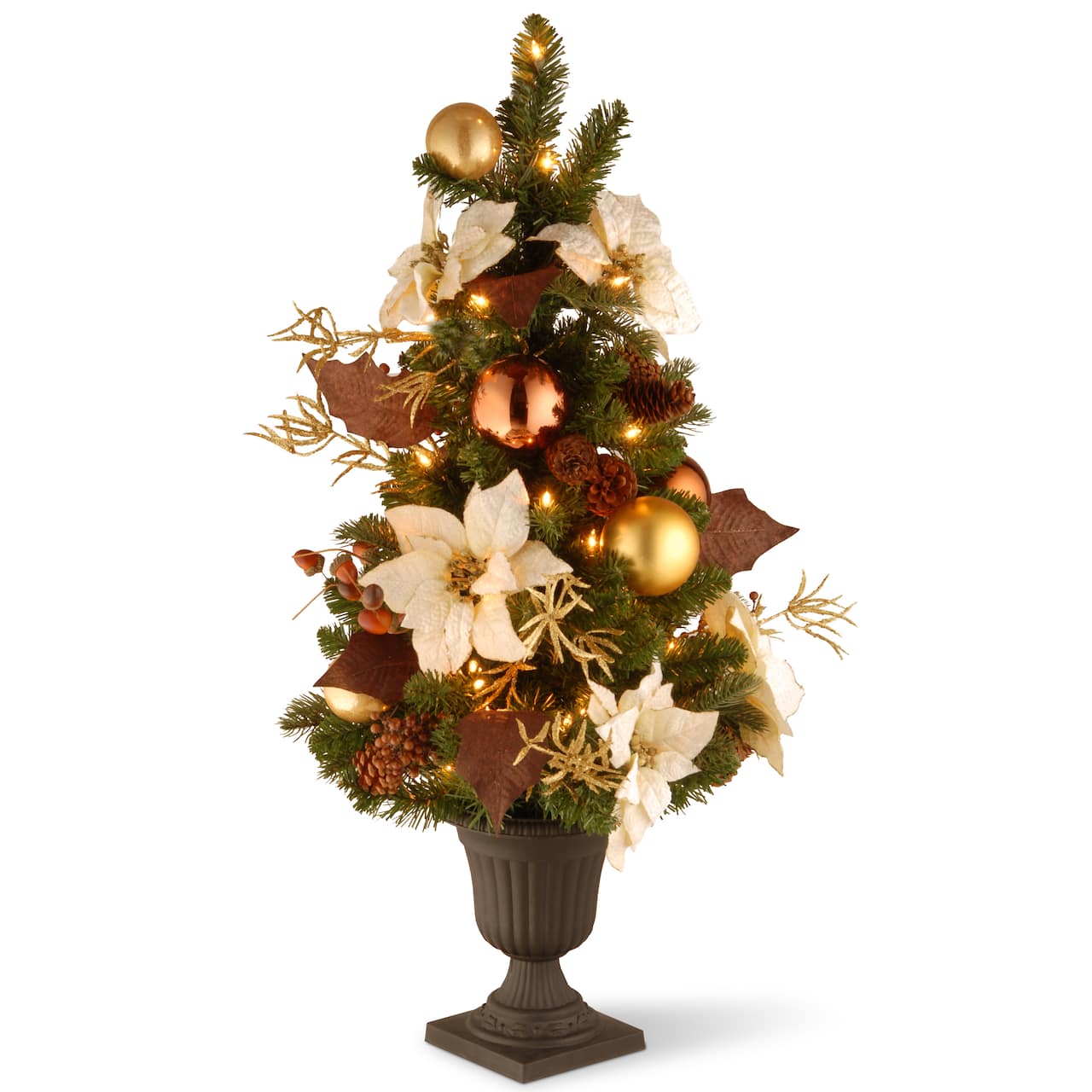 3ft. Decorative Collection Inspired by Nature Entrance Artificial Christmas Tree, Clear Lights